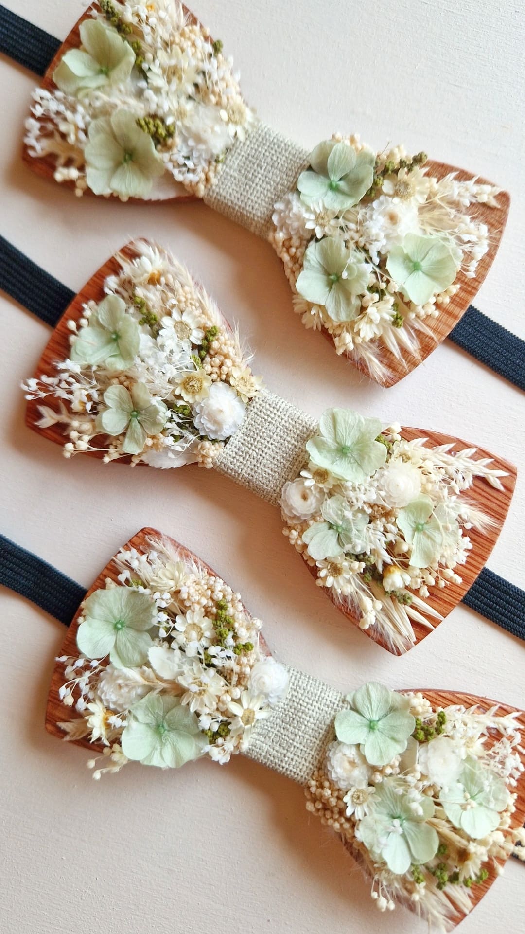 NOEUD PAPILLON - en fleurs séchées personnalisable