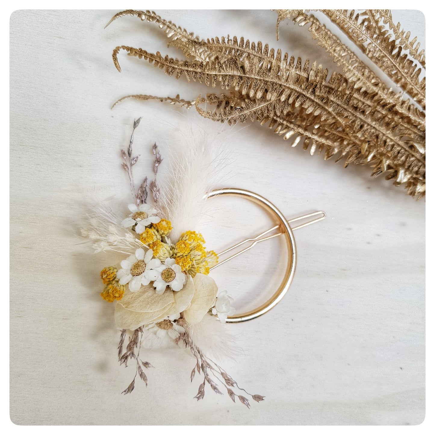 Barrette florale  | Ronde