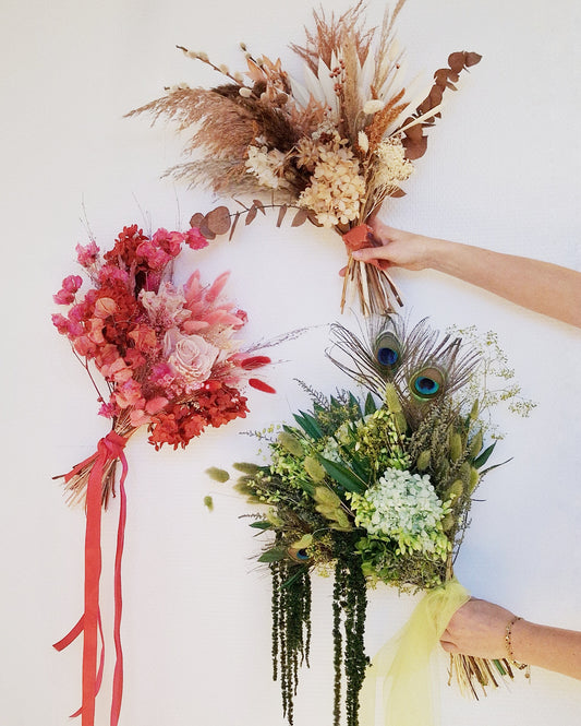 Bouquet de fleurs séchées sur-mesure