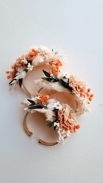 Bracelet jonc fleuri personnalisable