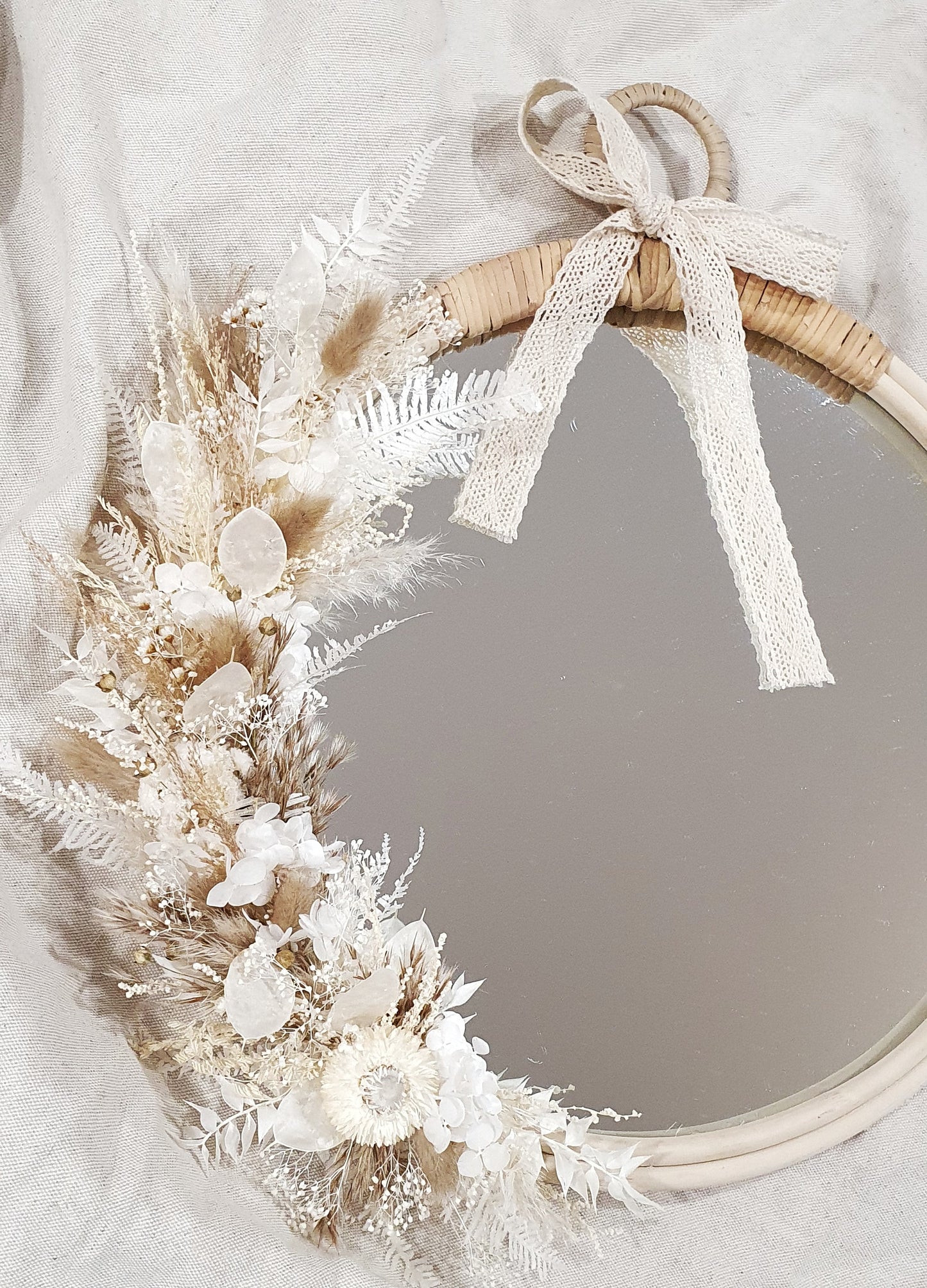 Miroir en rotin